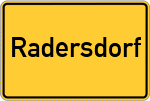 Place name sign Radersdorf