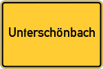 Place name sign Unterschönbach