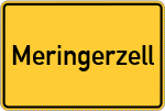 Place name sign Meringerzell, Schwaben