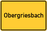Place name sign Obergriesbach