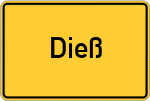Place name sign Dieß