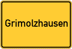 Place name sign Grimolzhausen