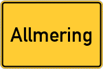 Place name sign Allmering, Oberbayern