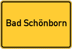 Place name sign Bad Schönborn