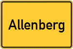 Place name sign Allenberg