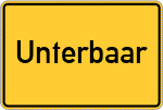 Place name sign Unterbaar
