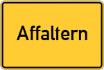 Place name sign Affaltern