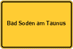 Place name sign Bad Soden am Taunus