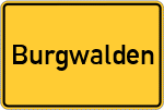 Place name sign Burgwalden