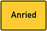 Place name sign Anried