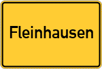 Place name sign Fleinhausen