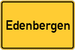 Place name sign Edenbergen
