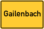 Place name sign Gailenbach