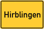 Place name sign Hirblingen