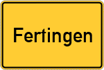 Place name sign Fertingen