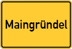 Place name sign Maingründel