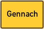 Place name sign Gennach
