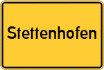 Place name sign Stettenhofen, Kreis Augsburg