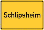 Place name sign Schlipsheim