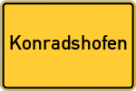 Place name sign Konradshofen