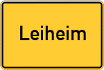 Place name sign Leiheim