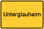 Place name sign Unterglauheim