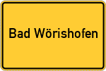 Place name sign Bad Wörishofen