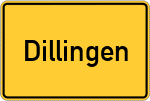 Place name sign Dillingen
