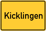 Place name sign Kicklingen