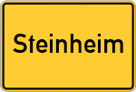 Place name sign Steinheim, Kreis Dillingen an der Donau