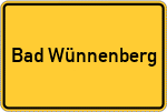 Place name sign Bad Wünnenberg
