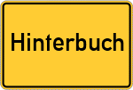 Place name sign Hinterbuch