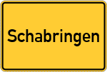 Place name sign Schabringen