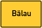 Place name sign Bälau