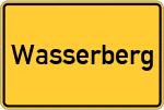 Place name sign Wasserberg