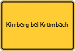 Place name sign Kirrberg bei Krumbach, Schwaben