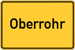 Place name sign Oberrohr
