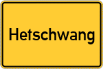 Place name sign Hetschwang