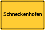 Place name sign Schneckenhofen