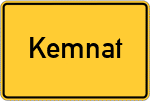 Place name sign Kemnat, Kreis Günzburg