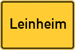 Place name sign Leinheim