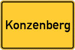 Place name sign Konzenberg, Kreis Günzburg