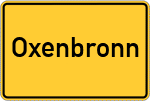 Place name sign Oxenbronn