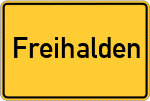 Place name sign Freihalden