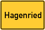 Place name sign Hagenried