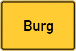 Place name sign Burg, Schwaben
