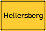 Place name sign Hellersberg, Schwaben