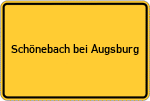 Place name sign Schönebach bei Augsburg