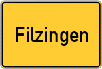 Place name sign Filzingen, Iller