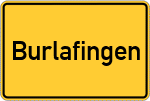 Place name sign Burlafingen, Kreis Neu-Ulm